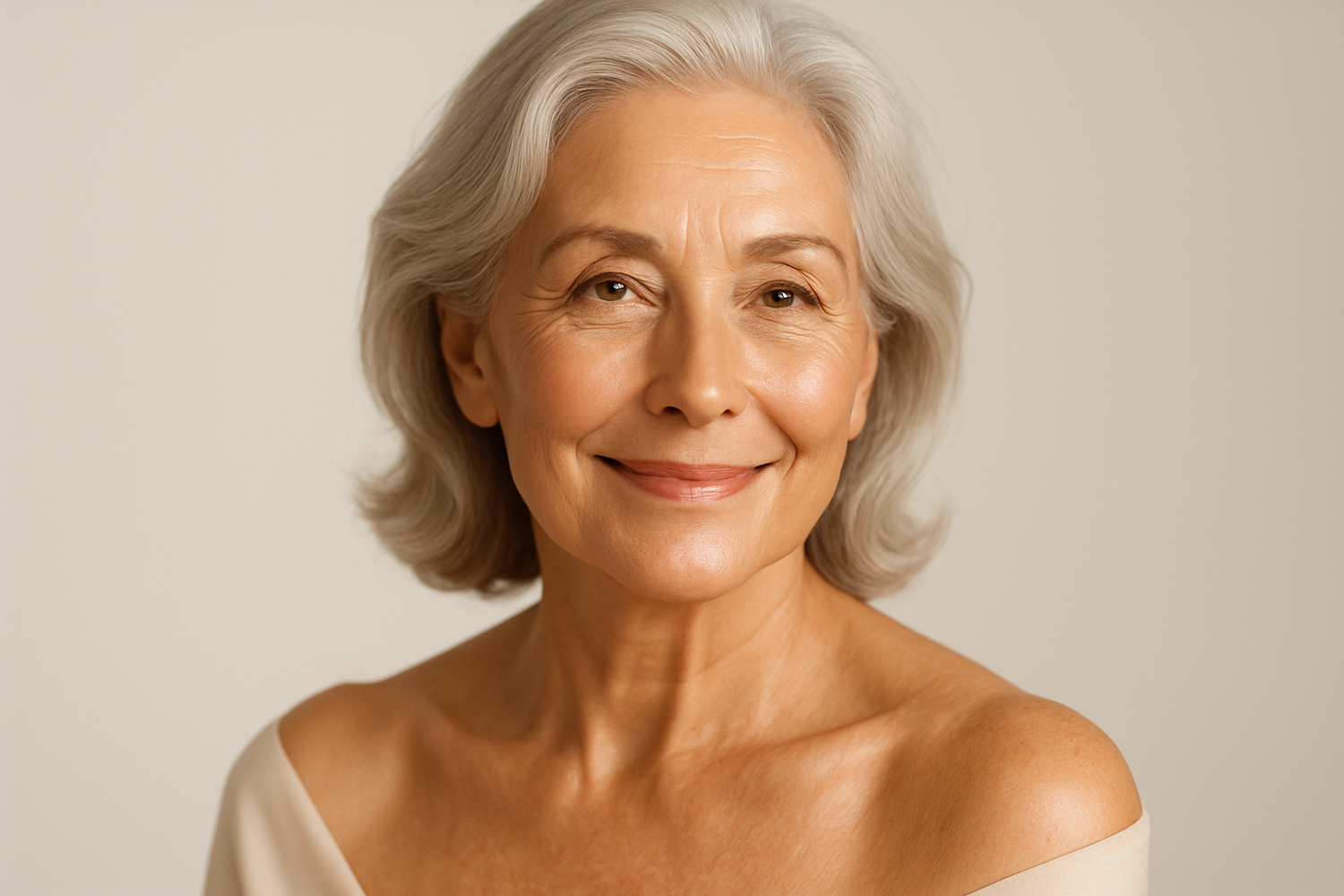 an older lady with nice skin